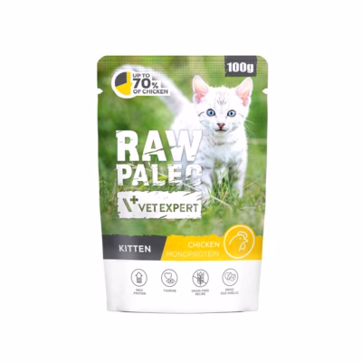 Kassipoja märgtoit VetExpert VETEXPERT Raw Paleo Kitten Chicken, 100 g