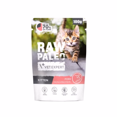 Kassipoja märgtoit VetExpert VETEXPERT Raw Paleo Kitten Pork, sealiha, 100 g