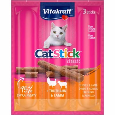 Kassimaius Vitakraft CatStick, kalkuni ja lambalihaga, 18 g