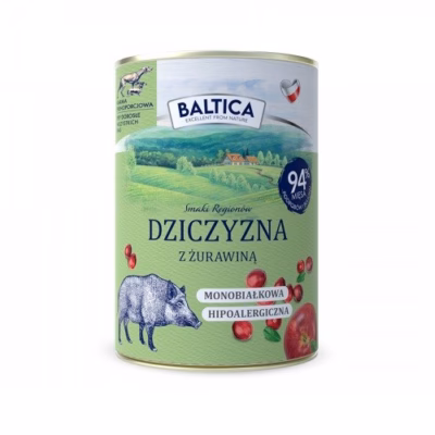 Koera märgtoit BALTICA Smaki regionów, hirveliha jõhvikatega, 400 g