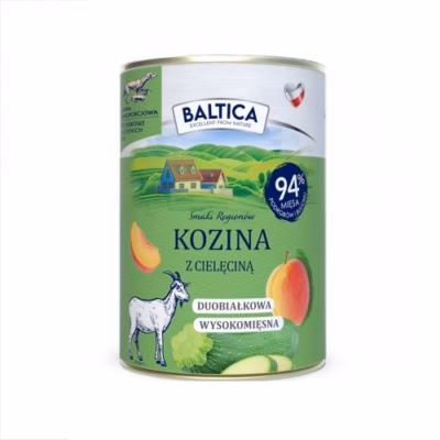 Märg koeratoit BALTICA Smaki regionów Goat with veal, täissööt, 400 g