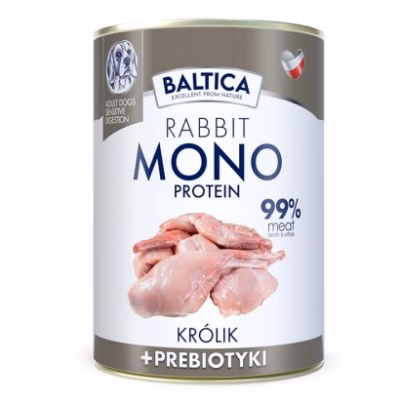 Märg koeratoit BALTICA Nutraceutic Monoprotein Rabbit prebiootikumidega, 400 g
