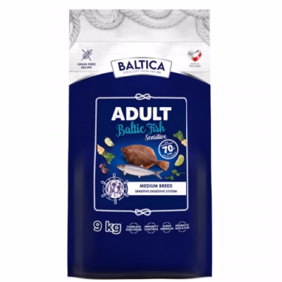 Koera kuivtoit BALTICA Excellent Sensitive Baltic Fish, täissööt täiskasvanud keskmistele tõugudele, 9 kg