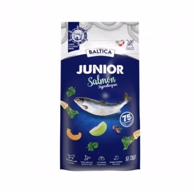 Koera kuivtoit BALTICA Excellent Junior lõhega suurtele ja hiidtõugudele, 3 kg