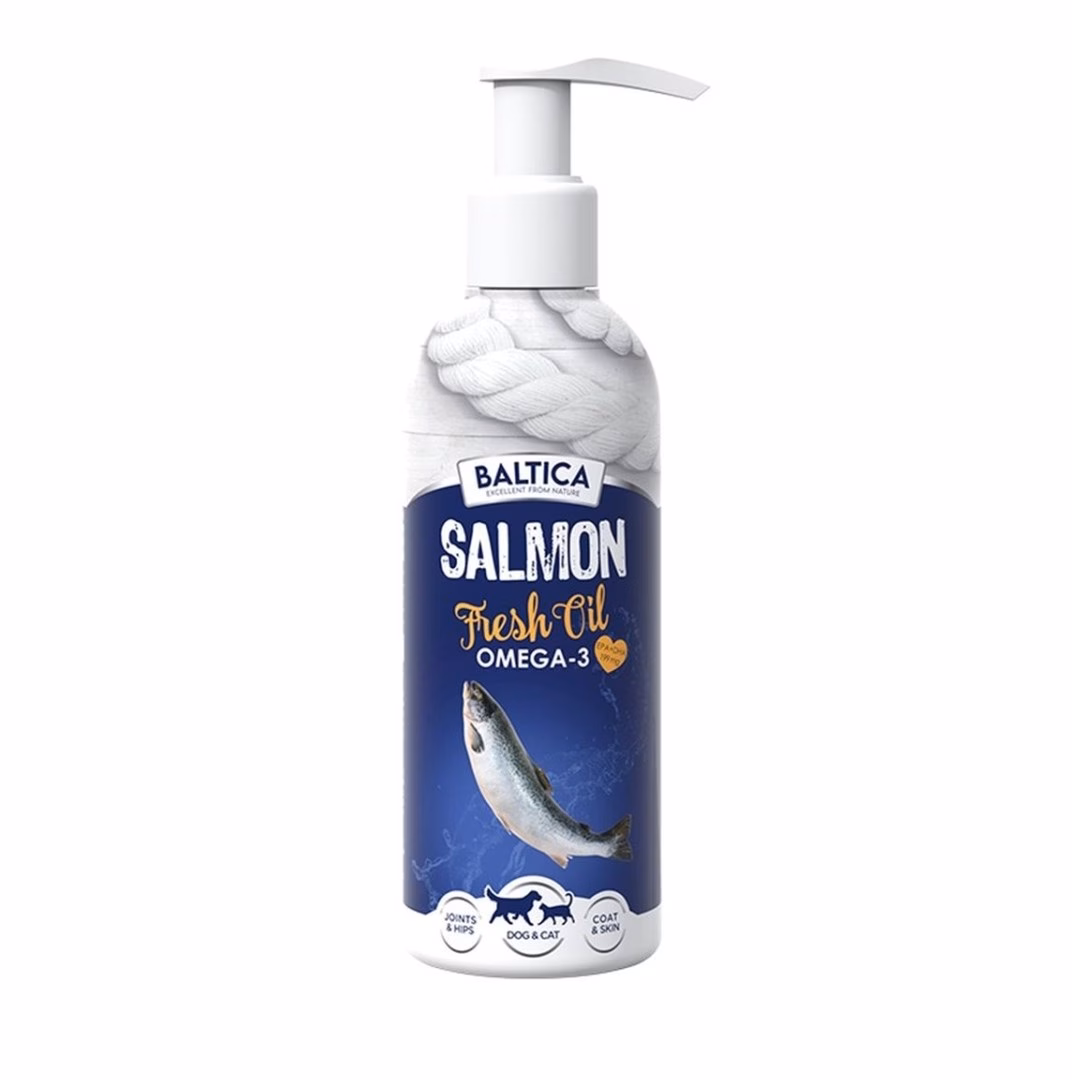 Immuunsust, liigeseid ning naha ja karvkatet toetav lõheõli koertele ja kassidele BALTICA, 200 ml