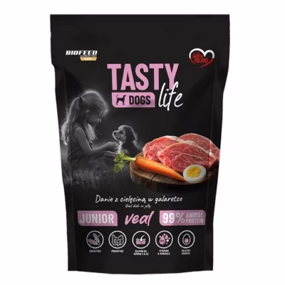 Märg koeratoit BIOFEED Tasty Life Junior Veal, vasikaliha, 500 g