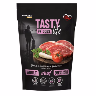 Märg koeratoit BIOFEED Tasty Life vasikalihaga, täissööt täiskasvanud koertele, 150 g