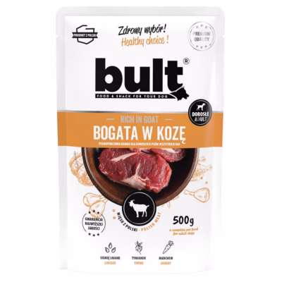 Koera märgtoit BULT Rich in goat, täissööt täiskasvanud koertele, 500 g
