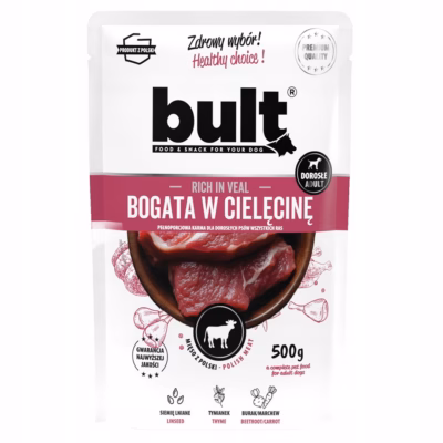 Koera märgtoit BULT Rich in veal, täissööt täiskasvanud koertele, 500 g
