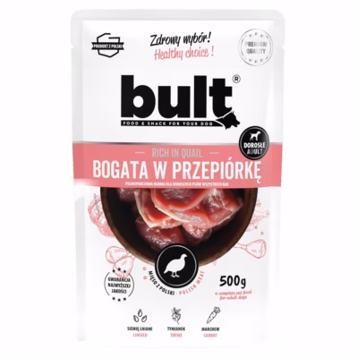 Märg koeratoit BULT Rich in Quail, täissööt täiskasvanud koertele, 500 g