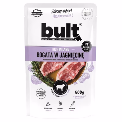 Koera märgtoit BULT Rich in Lamb, täissööt täiskasvanud koertele, 500 g