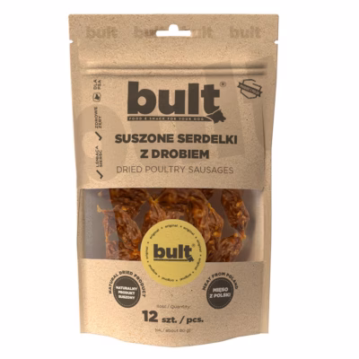 Kuivatatud linnulihavorstid koerale BULT, 76 g