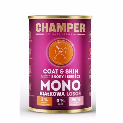 Märg koeratoit CHAMPER Coat & Skin Monoprotein Salmon, lõhe, 400 g