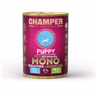 Kutsikate märgtoit CHAMPER Puppy Monoprotein, 400 g (konserv)