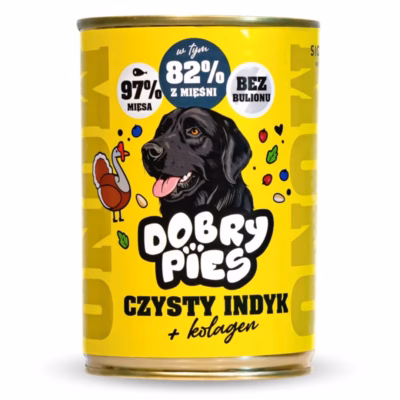 Koera märgtoit Dobry Pies DOBRY PIES Mono Pure Turkey + Collagen, 400 g konserv