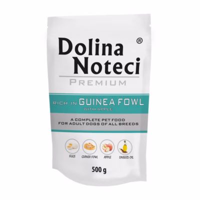 Koera märgtoit DOLINA NOTECI Premium, pärlkana ja õun, 500 g