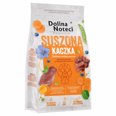 Koera kuivtoit DOLINA NOTECI Premium Dried Duck, täissööt täiskasvanud koertele, 9 kg