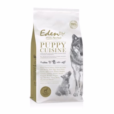 Koera kuivtoit Eden Puppy Cuisine 80/20, lõhe, väiketõugude kutsikatele, 2 kg
