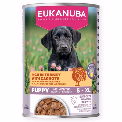 Kutsika märgtoit EUKANUBA Life Care Puppy, kalkuniga ja porgandiga, 400 g