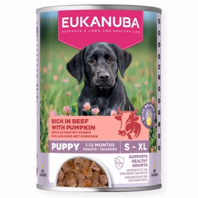 Märg koeratoit EUKANUBA Life Care Puppy, veiseliha ja kõrvits, 400 g