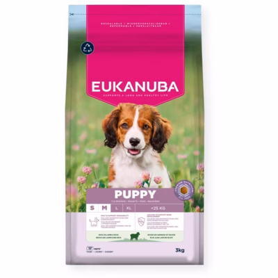 Koera kuivtoit EUKANUBA Daily Care Puppy Small/Medium Lamb & Rice, 3 kg