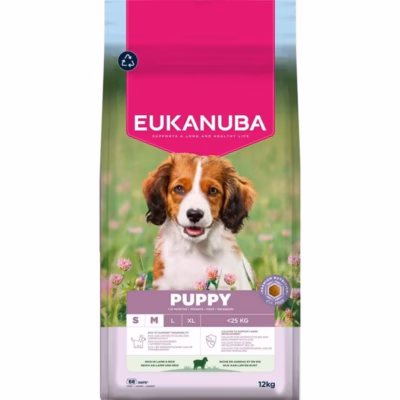 Koera kuivtoit EUKANUBA Premium Puppy Small & Medium Breed Lamb & Rice, 12 kg