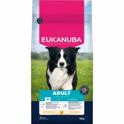 Koera kuivtoit EUKANUBA Premium Adult Medium Breed Chicken, 15 kg