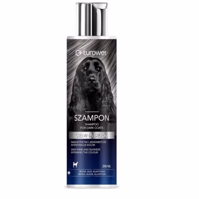 Koerašampoon EUROWET Dark Coat tumedale karvale, 200 ml