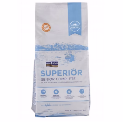 Koera kuivtoit FISH4DOGS Superior Senior Complete Salmon, 6 kg