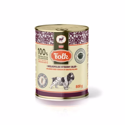 Koera märgtoit Folk Splendid, hirveliha, täissööt täiskasvanule, 800 g