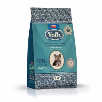 Koera kuivtoit Folk Small Breeds Traditional, hirveliha, peet ja jõhvikad, 7 kg