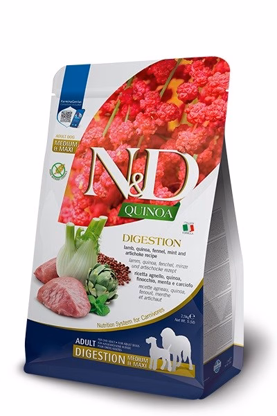 Koera kuivtoit Farmina N&D Quinoa Digestion Adult Medium/Maxi Lamb, 7 kg