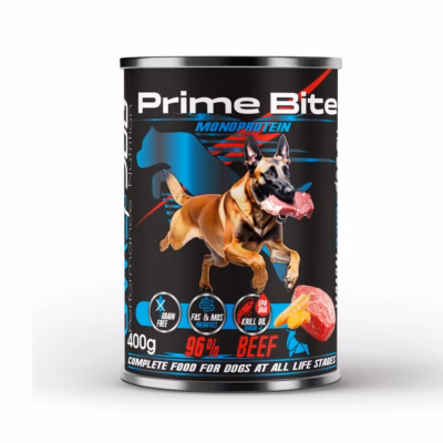 Märg koeratoit GAME DOG PRIME BITE Monoprotein veiseliha porgandiga, 400 g