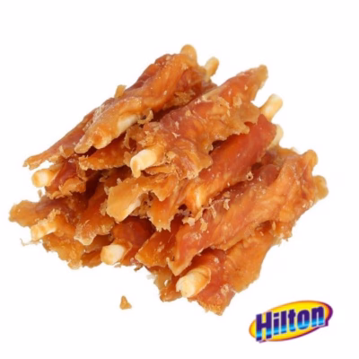 Koera maius Hilton kana ja valge toornahapulgaga, 500 g