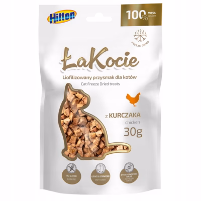 Külmkuivatatud kanamaiusega kassimaius Hilton HILTON ŁaKocie Freeze Dried Chicken, 30 g