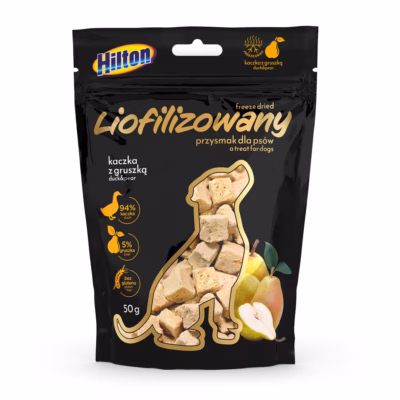 Koera külmkuivatatud maius Hilton, part ja pirn, treeningmaiused 50 g