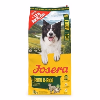 Koera kuivtoit JOSERA Adult Mono Lamb & Rice, 12,5 kg + 2,5 kg