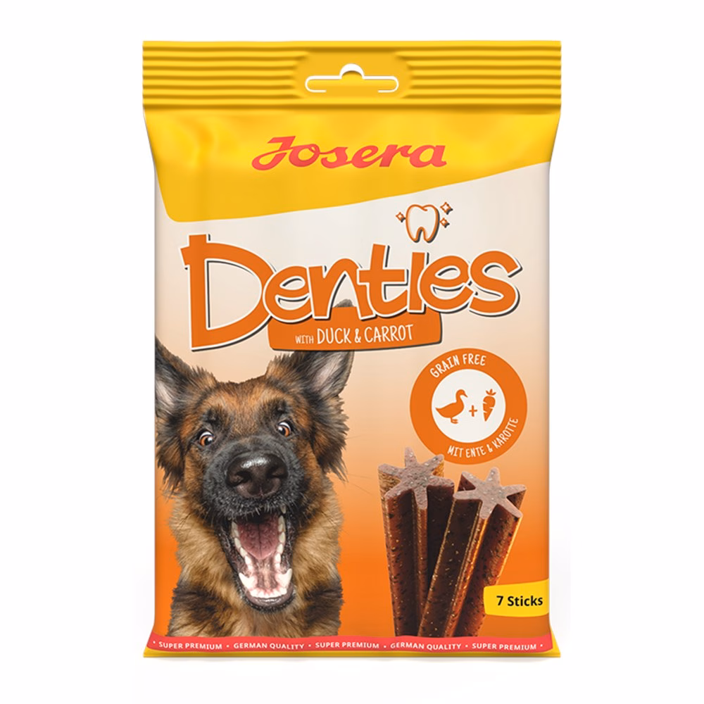 Hambapuhastust toetav närimismaius koertele JOSERA Denties Duck & Carrot, 180 g