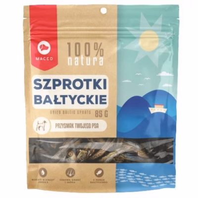 Kuivatatud koeramaius MACED Sprats, 100% kuivatatud Läänemere kilu, 85 g