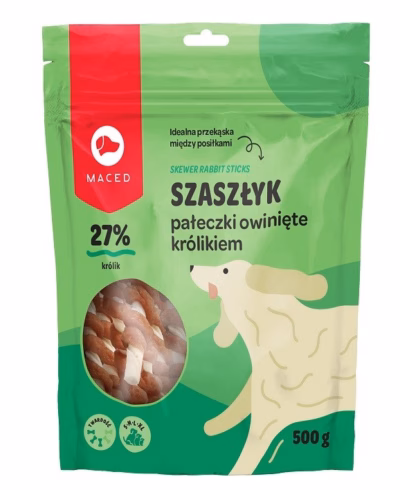 Koera närimismaius MACED toornahapulgad küülikuga, 500 g