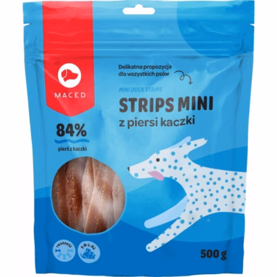 Koera maius MACED Mini Ducks Strips, pardifilee ribad, 500 g