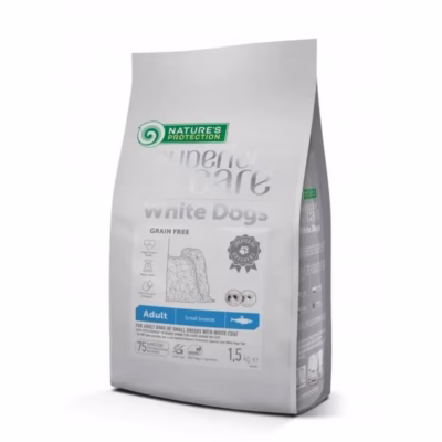 Koera kuivtoit NATURE'S PROTECTION Superior Care Valge Dog Small Breeds Herring, 1,5 kg