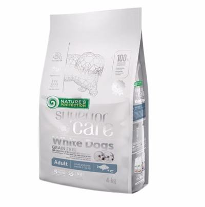Koera kuivtoit NATURE'S PROTECTION Superior Care Valge Fish Small & Mini Adult, 4 kg