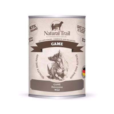 Koera märgtoit Natural Trail Game, hirveliha, täissööt täiskasvanud koerale, 800 g