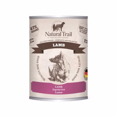 Koera märgtoit Natural Trail Lamb, täissööt täiskasvanud koertele, 800 g