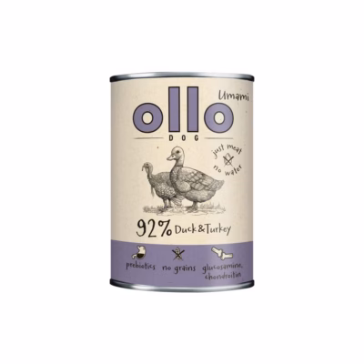 Koera märgtoit OLLO Umami Duck and turkey, täiskasvanud koertele, 850 g (konserv)