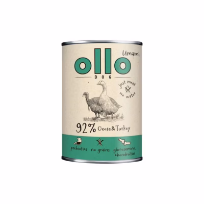 Koera märgtoit OLLO Umami Goose and turkey, täiskasvanud koertele, 850 g