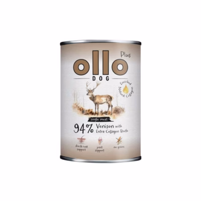 Koera märgtoit OLLO Plus Collagen Mono Deer, täissööt täiskasvanud koertele, 800 g