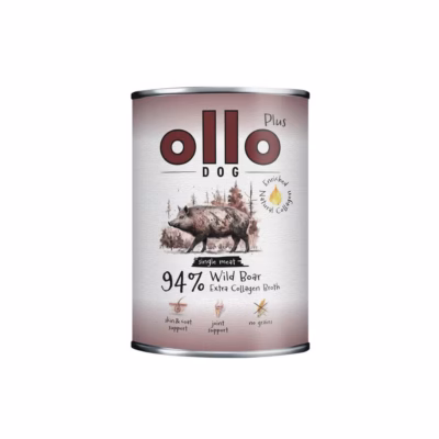 Koera märgtoit OLLO Plus Collagen Mono metssiga, täissööt täiskasvanud koertele, 800 g