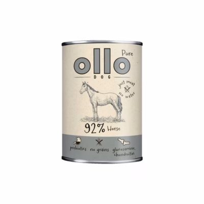 Koera märgtoit OLLO Pure Horse Mono, hobuseliha, monoproteiin, 850 g konserv